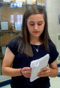 87. Elena Lajuett, a junior at Penn Manor said her most memorable moment at Penn Manor was for soccer when the team was almost undefeted  but then lost a game. Elena's summer plans consist of spending time with friends and family. Her advice to younger students are to "try your best in everything".