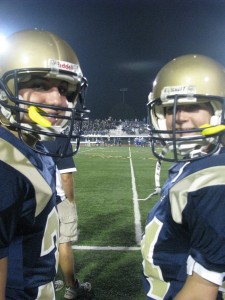 Alex Geiger 052 Vellucci and Armstrong await their chance to make extra points in the game against Exeter