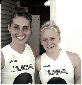 Jill Witmer, right, poses with Team USA teammate. (Photo provided by Jill Witmer)