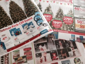 Christmas ads add weight to Lancaster's Sunday Newspaper. (Photo by Cassie Kreider)