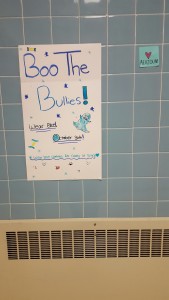 Students were encouraged to wear blue on Friday, October 30 to “ Boo The Bullies.”